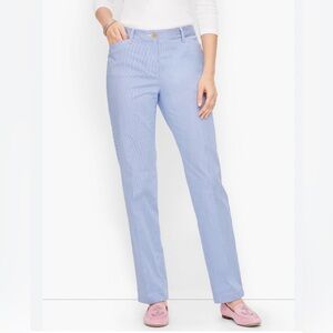 Talbots Stretch Cotton Curvy Fit Pinstripe Chinos size 12P